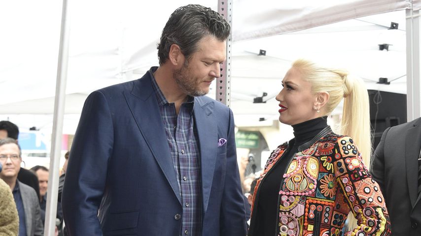 Gwen Stefani und Blake Shelton auf dem Walk of Fame