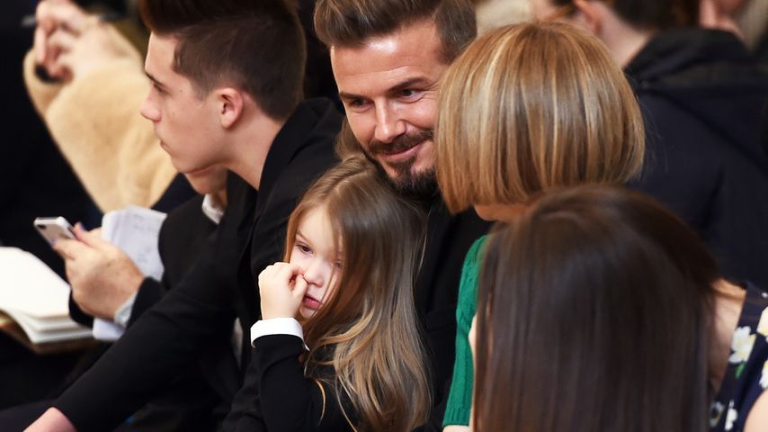 Harper Seven Beckham und David Beckham bei der NYFW