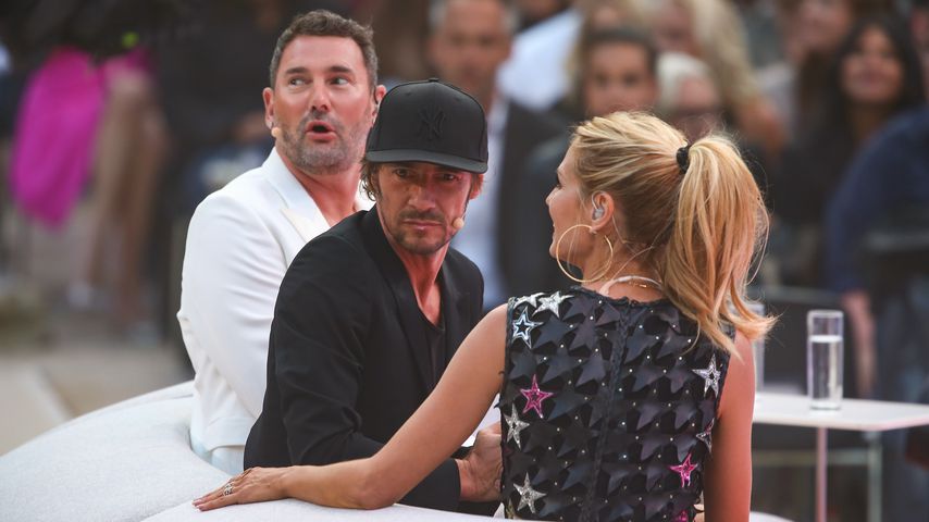 Heidi Klum mit Michael Michalsky und Thomas Hayo beim GNTM-Finale 2016
