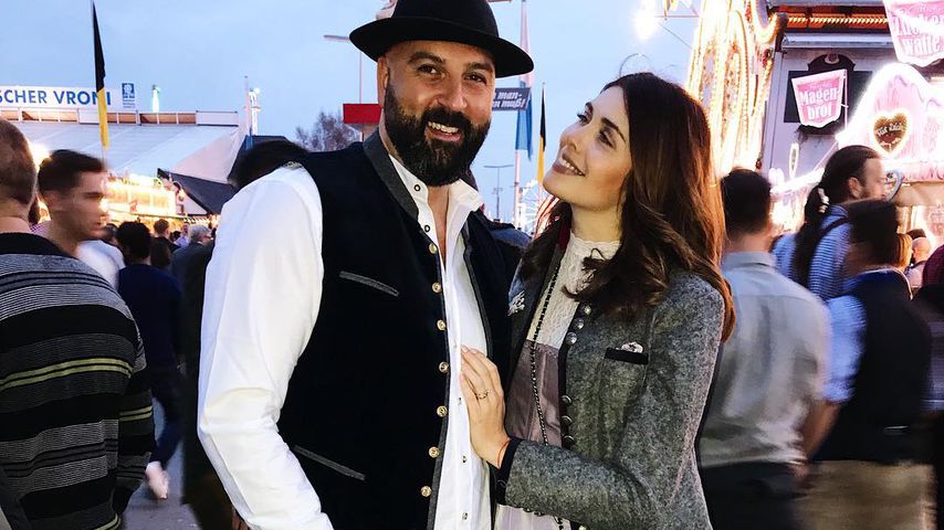 Ira Meindl mit ihrem Ehemann beim Oktoberfest in München