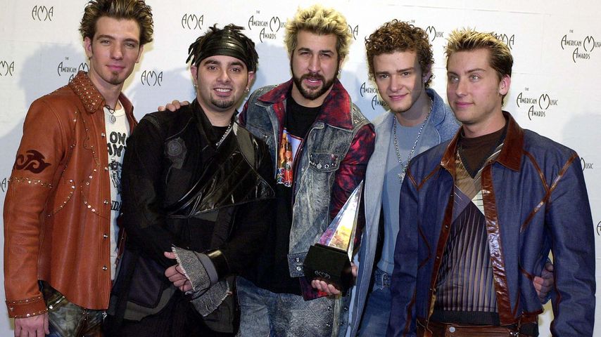 J.C. Chasez, Chris Kirkpatrick, Joey Fatone, Justin Timberlake und Lance Bass im Jahr 2001
