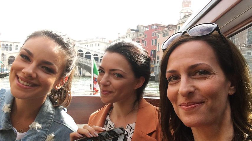 Janina Uhse, Anne Menden und Ulrike Frank in Venedig