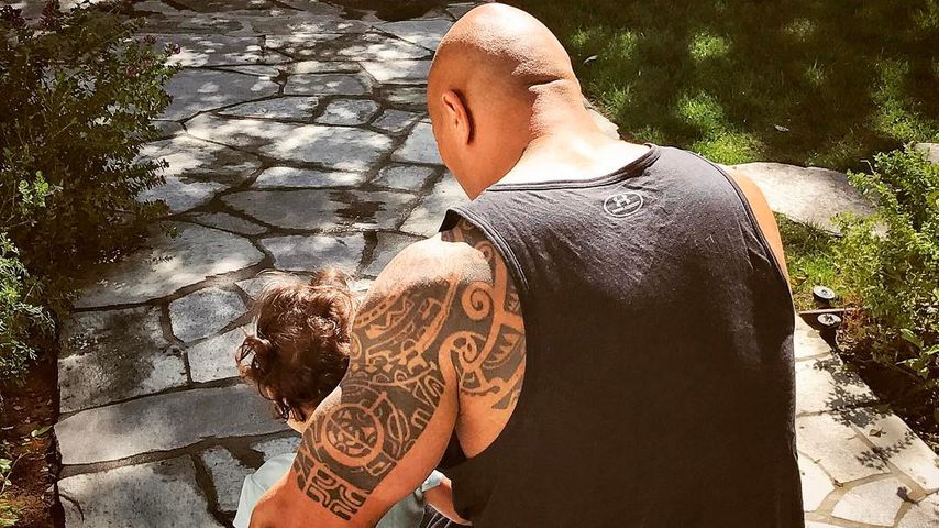 Jasmine und Dwayne "The Rock" Johnson