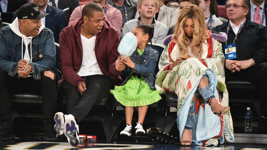 Jay-Z, Blue Ivy und Beyoncé beim 66th NBA All-Star Game in New Orleans