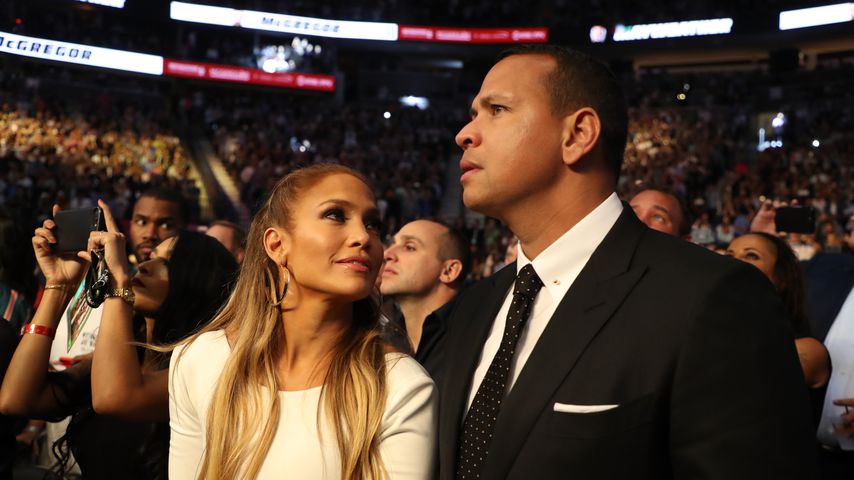 Jennifer Lopez und Alex Rodriguez bei einem Boxkampf