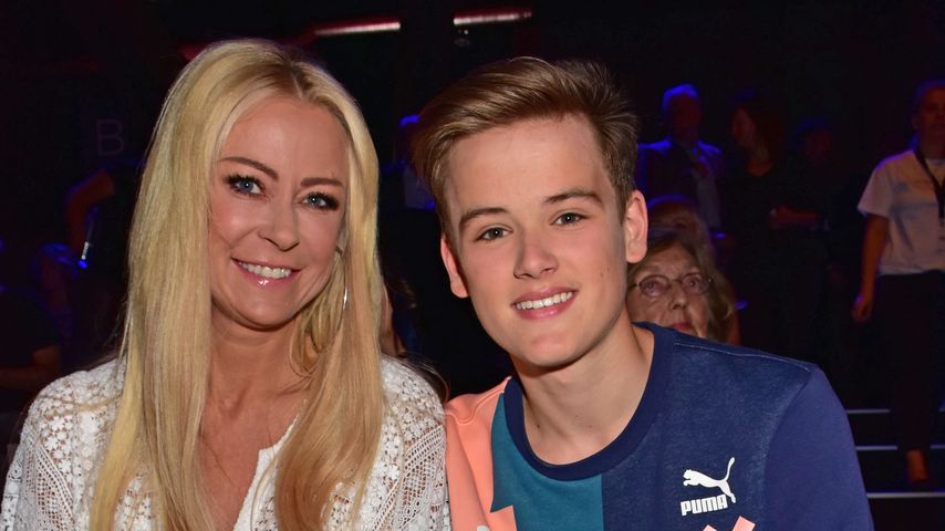 Jenny Elvers mit Sohn Paul Elvers bei der Berlin Fashion Week 2016