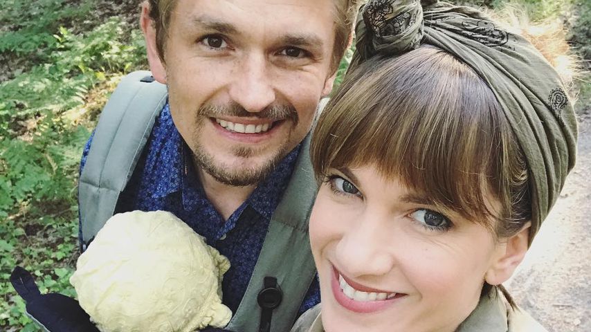 Schauspielerin Isabell Horn mit Freund Jens und Tochter Ella