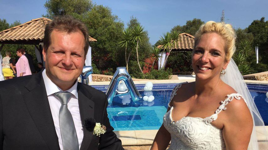Jens Büchner und Daniela Karabas an ihrem Hochzeitstag