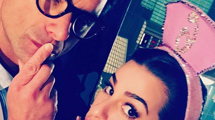 John Stamos und Lea Michele am Set von "Scream Queens"