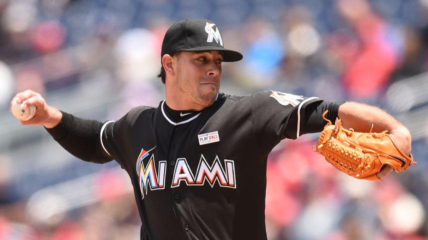 Jose Fernandez bei einem Baseball-Match im Nationals Park im Mai 2016