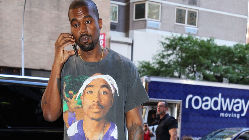 Kanye West mit North auf dem Weg zum Kino in New York