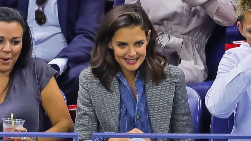 Katie Holmes im Arthur Ashe Stadion in New York