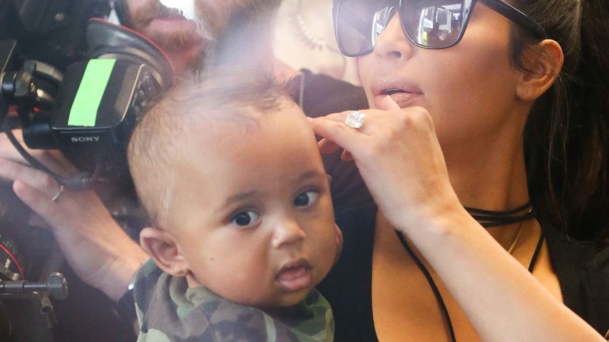 Kim Kardashian mit Baby Saint West in La Jolla