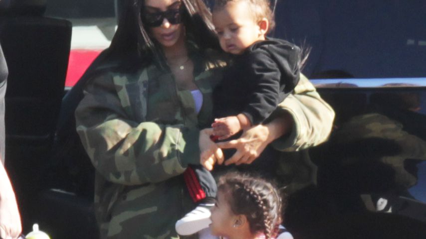 Kim Kardashian mit Saint und North