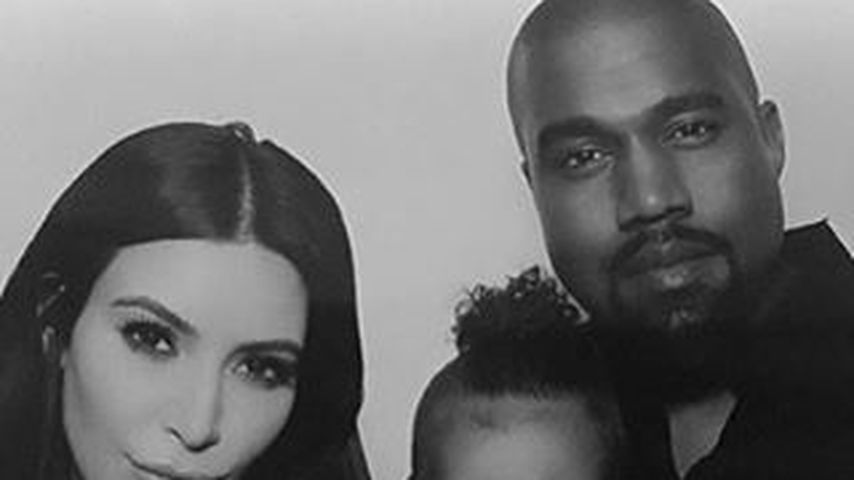 Kim Kardashian und Kanye West mit Tochter North