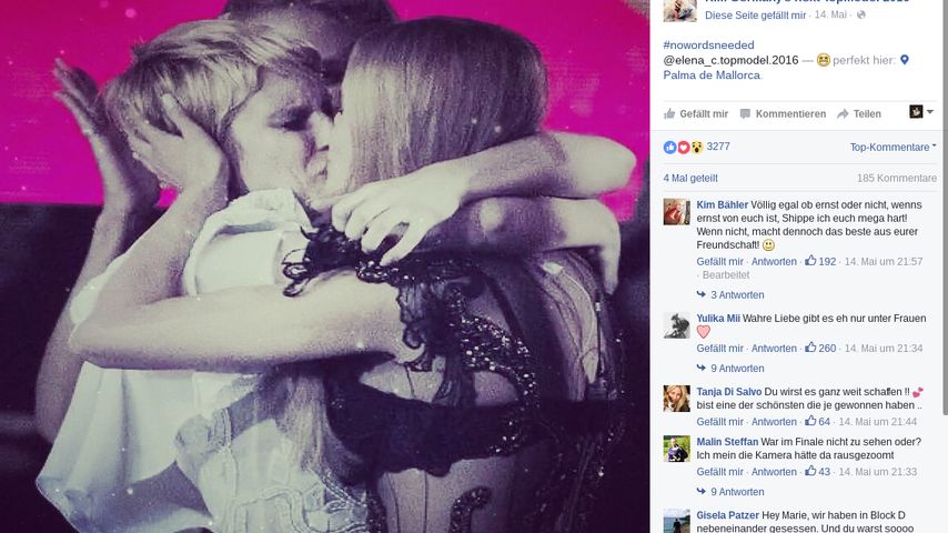 Kim Hnizdo und Elena Carrière beim GNTM-Finale