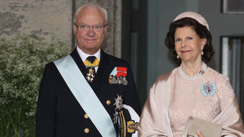 König Carl Gustaf und Königin Silvia bei Prinz Oscars Taufe