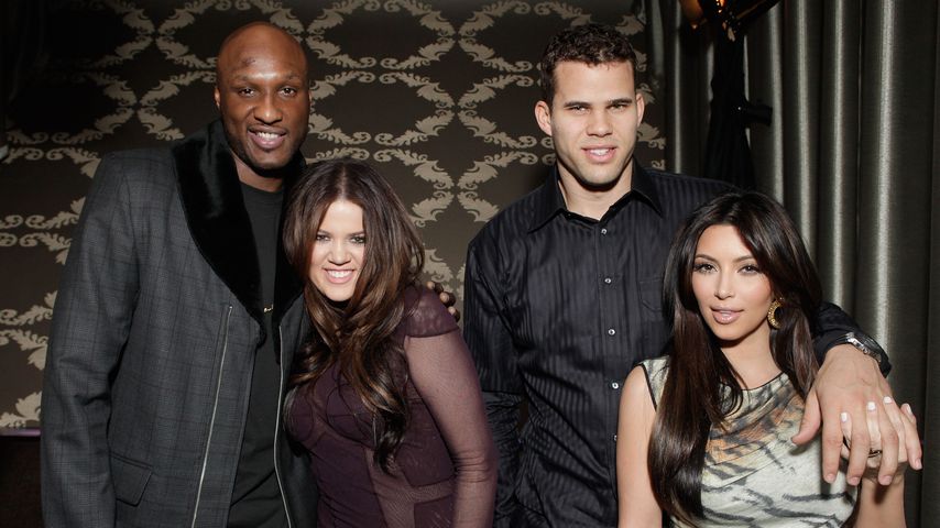 Khloe Kardashian, Kim Kardashian, Lamar Odom und Kris Humphries