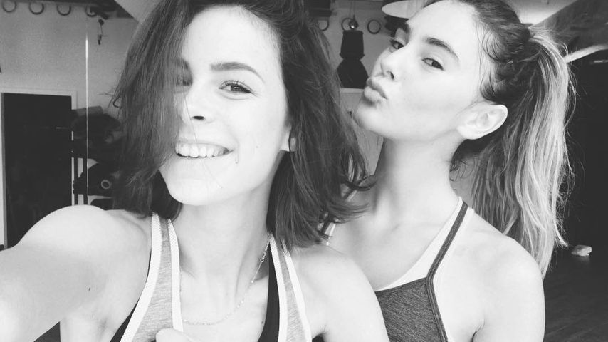 Lena Meyer-Landrut und Stefanie Giesinger machen ein Sport-Selfie