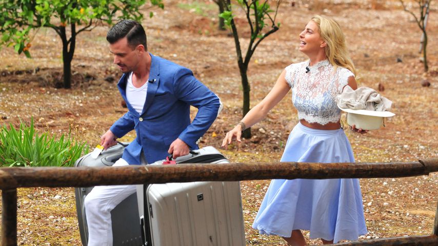 Ludwig Heer und Giulia Siegel beim Einzug ins Sommerhaus der Stars