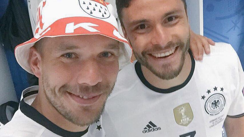 Lukas Podolski und Jonas Hector nach dem Viertelfinal-Sieg bei der EM 2016