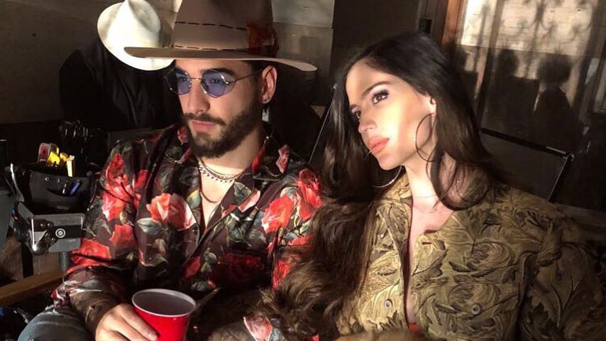 Maluma und Natalia Barulich bei einem Videodreh