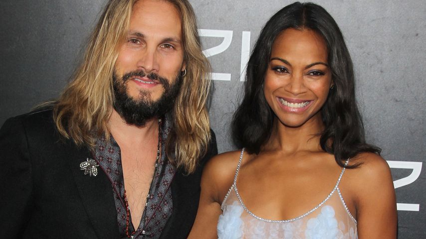 Marco Perego und Zoe Saldana