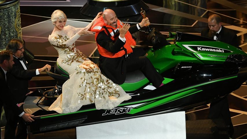 Mark Bridges und Helen Mirron bei der 90. Oscarverleihung