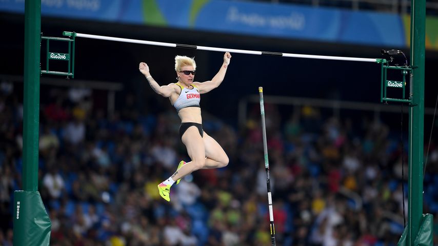 Martina Strutz beim Stabhochspringen-Finale in Rio de Janeiro am 19.08.2016