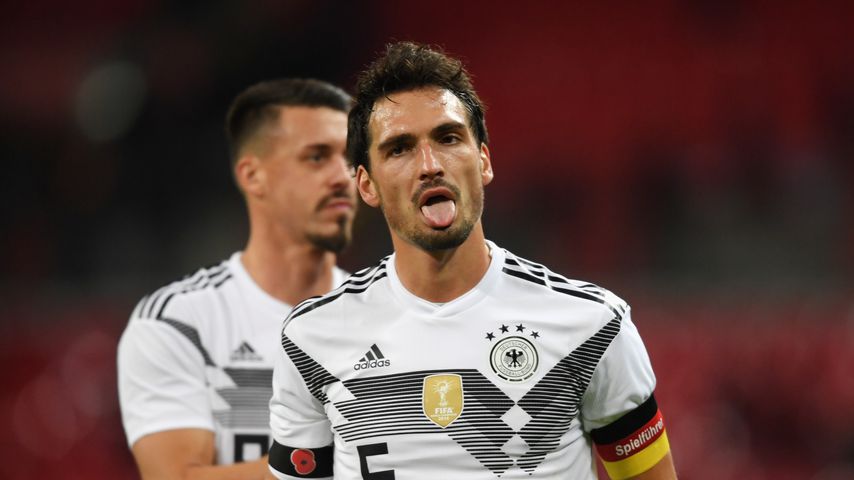 Fußballer Mats Hummels beim Spiel gegen England im November 2017