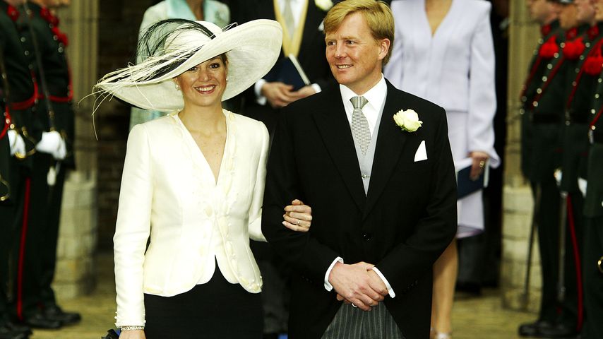 Das Königspaar bei der Hochzeit von Willem-Alexanders Bruder Prinz Johan Friso