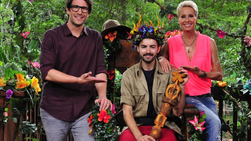 Menderes als Dschungelkönig mit Sonja Zietlow und Daniel Hartwich