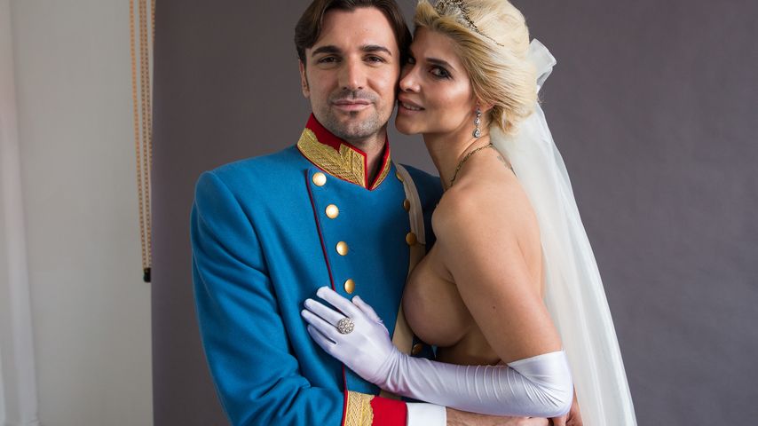 Felix Steiner und Micaela Schäfer bei einem Braut-Shooting