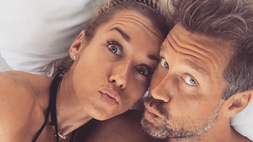 Annemarie Carpendale und Wayne Carpendale mit Grimassen