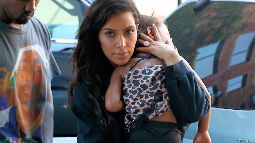 Kim Kardashian mit Tochter North West in NYC