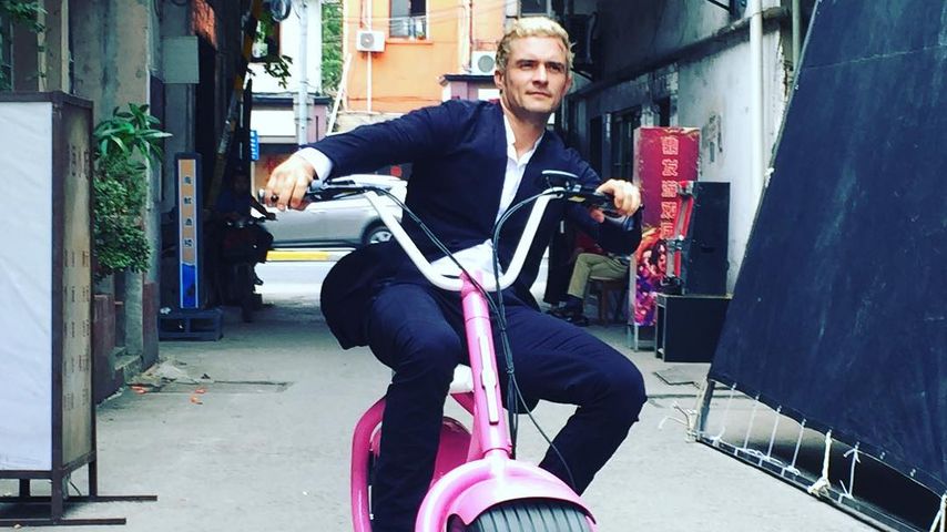 Orlando Bloom am Film-Set