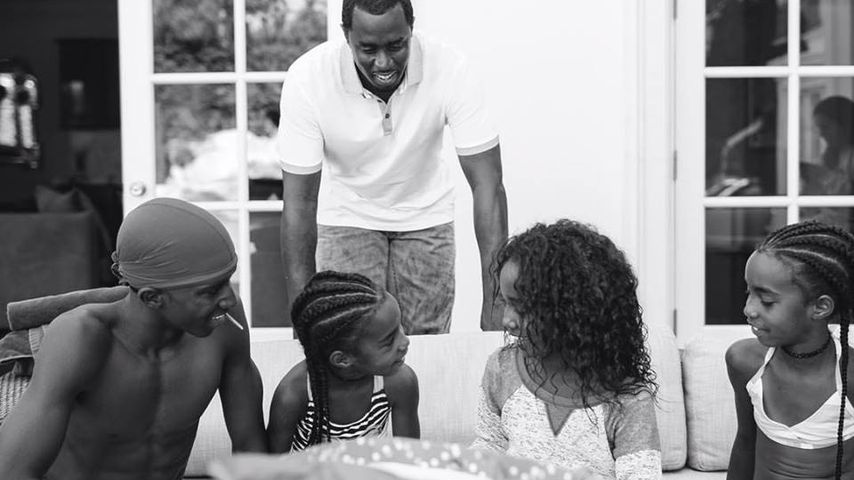 Rapper P. Diddy mit vier seiner sechs Kinder