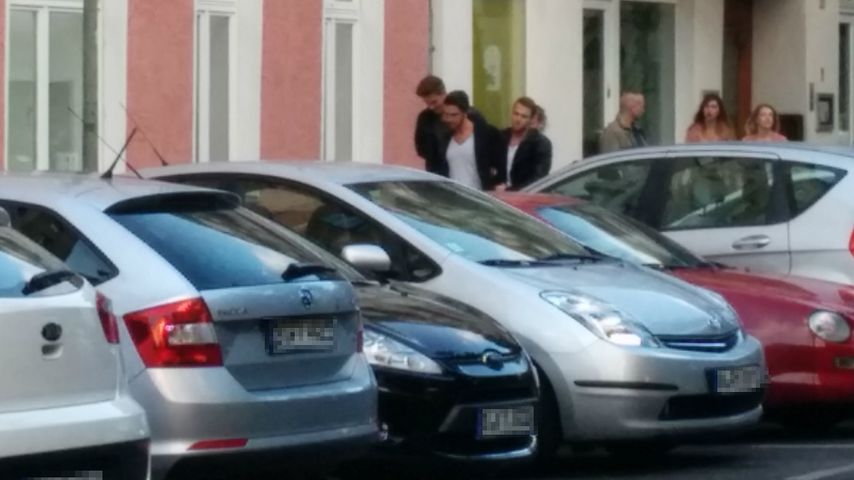 Philipp Stehler (vorne rechts) bei Dreharbeiten