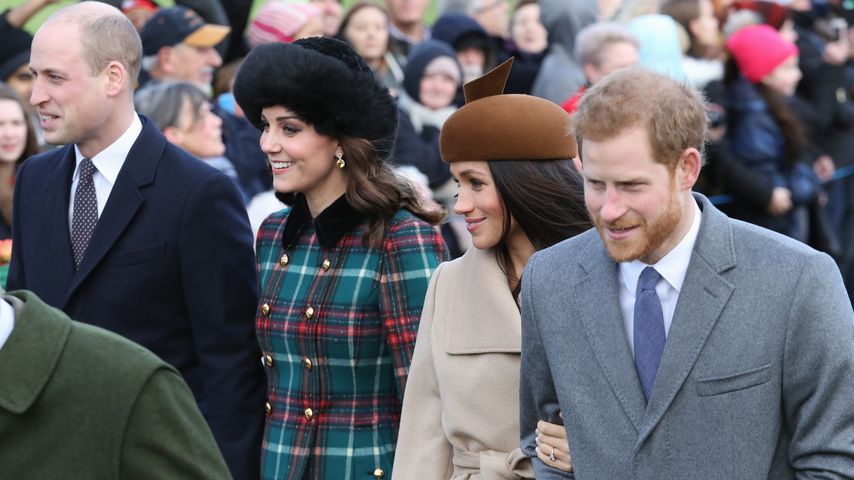 Prinz William, Herzogin Kate, Meghan Markle und Prinz Harry, Kirchgang Dezember 2017
