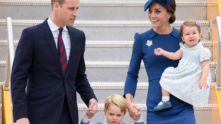 Prinz William mit Herzogin Kate und den Kindern George und Charlotte in Kanada