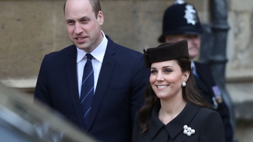 Prinz William und Herzogin Kate nach dem Oster-Gottesdienst