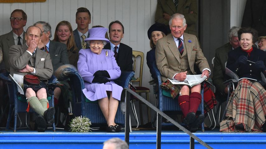 Prinzessin Anne, Königin Elizabeth II., Prinz Philipp und Prinz Charles
