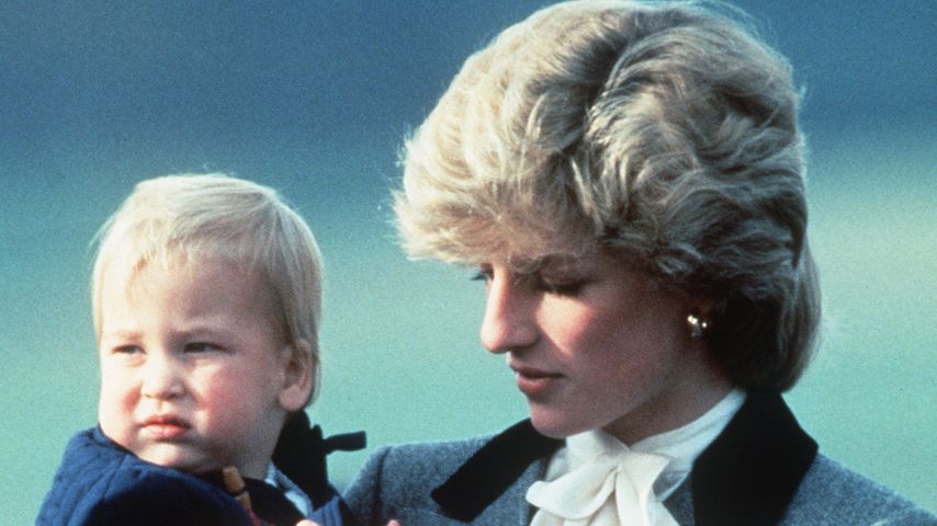 Prinz William und seine Mutter Prinzessin Diana im Jahr 1983