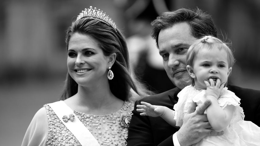 Prinzessin Madeleine von Schweden mit ihrem Ehemann Christopher O'Neill und Tochter Leonore