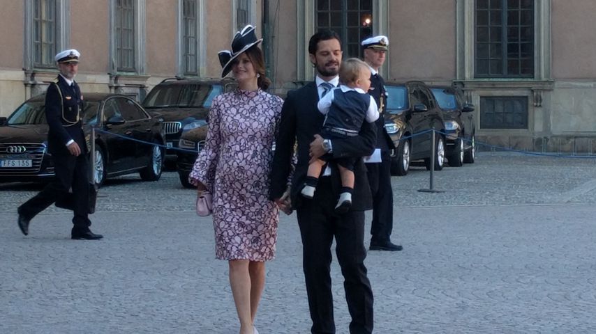 Prinzessin Sofia, Prinz Carl Philip und Prinz Alexander in Stockholm