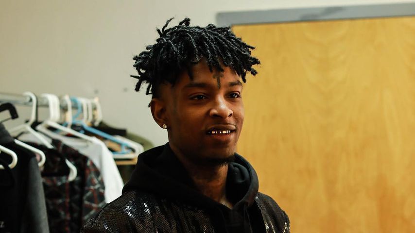 Rapper 21 Savage in einer Garderobe