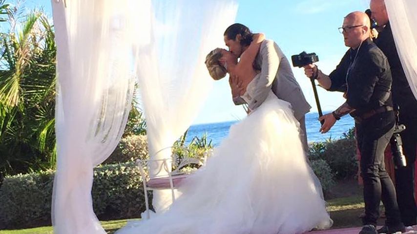 Rebecca Kratz und Ehemann Julio bei ihrer Hochzeit