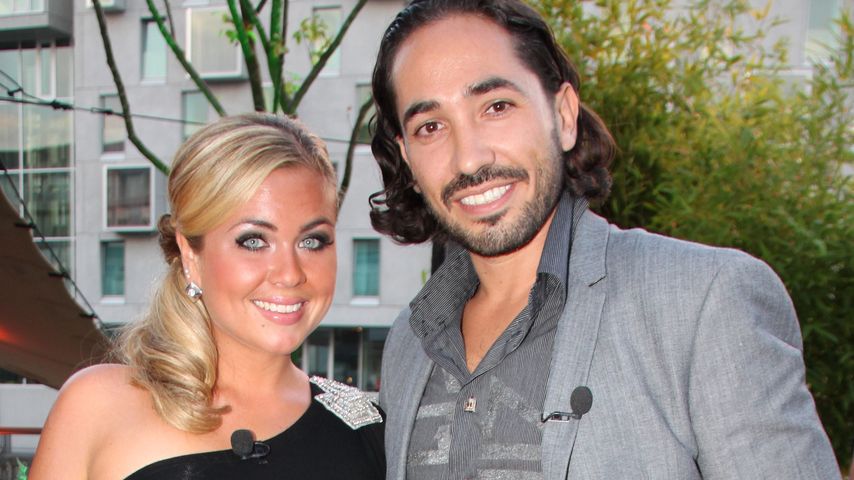 Rebecca Kratz mit Julio auf dem Red Carpet