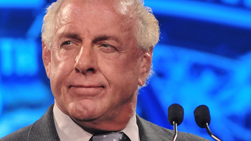 Ric Flair am WrestleMania-25-Rednerpult