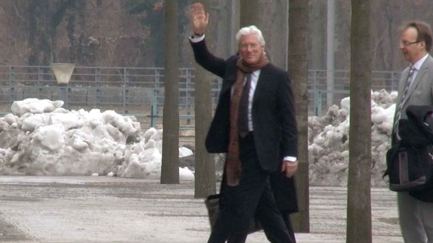 Richard Gere vor dem Besuch von Angela Merkel in Berlin